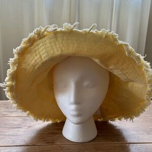 Anthropologie Sunny Frayed Bucket Hat